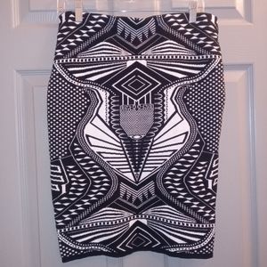 Art Deco Style Body Con Skirt Sz L